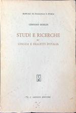 Studi e ricerche su lingua e dialetti d'Italia