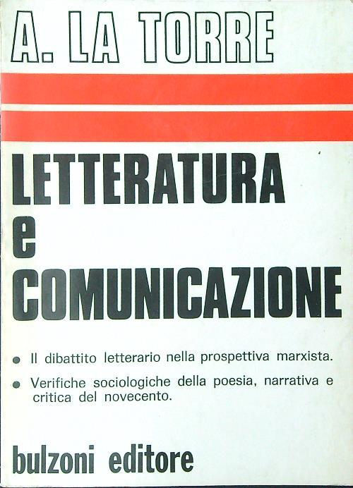 Letteratura e comunicazione - A. La Torre - copertina