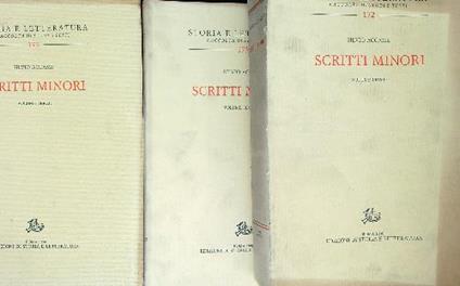 Scritti minori. 3vv - Silvio Accame - copertina