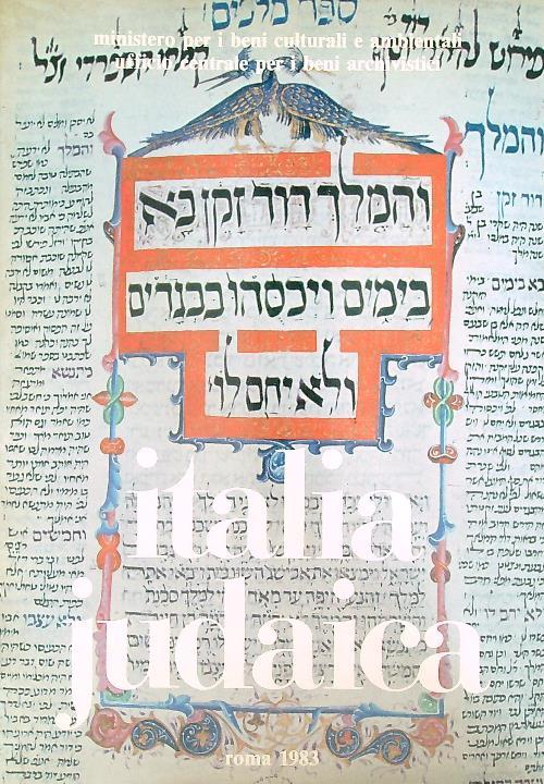 Italia judaica - copertina