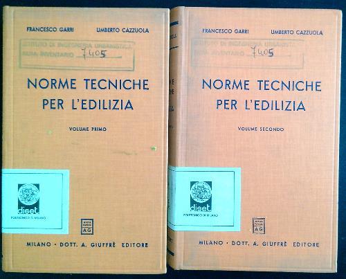 Norme tecniche per l'edilizia. 2 Volumi - Francesco Garri - copertina