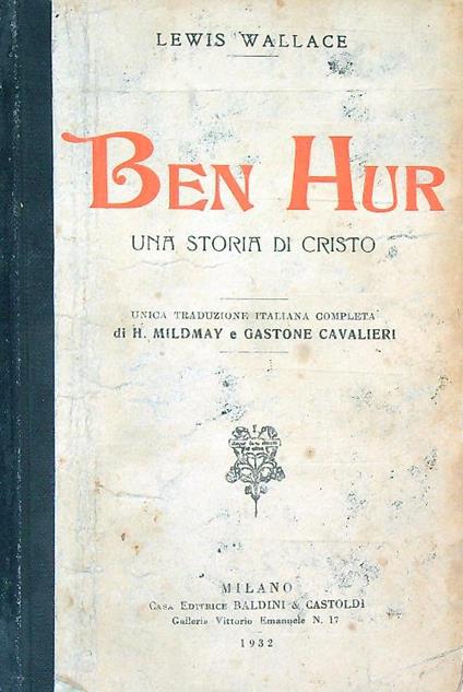 Ben Hur  - Lewis Wallace - copertina