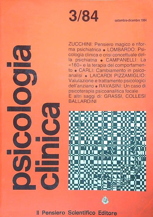 Psicologia clinica 3/ 84 - copertina