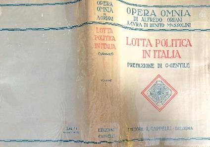 La lotta politica in Italia. Vol 1 - Alfredo Oriani - copertina