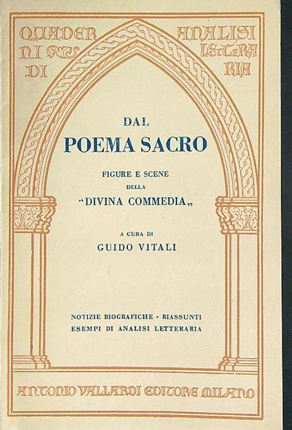 Dal poema sacro : figure e scene della Divina commedia - Guido Vitali - copertina