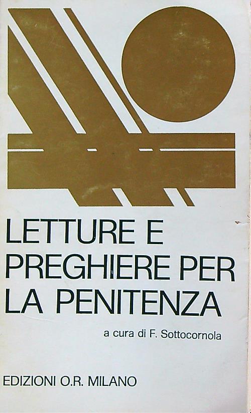 Letture E Preghiere Per La Penitenza - F. Sottocornola - copertina
