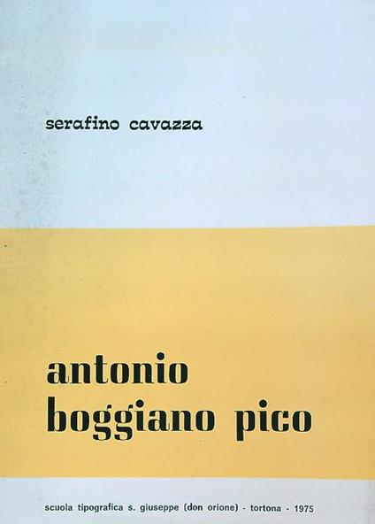 Antonio Boggiano Pico - Serafino Cavazza - copertina