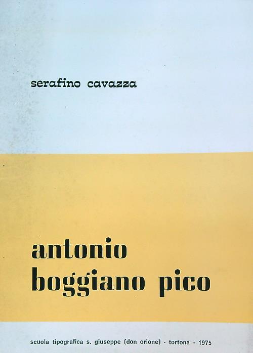 Antonio Boggiano Pico - Serafino Cavazza - copertina