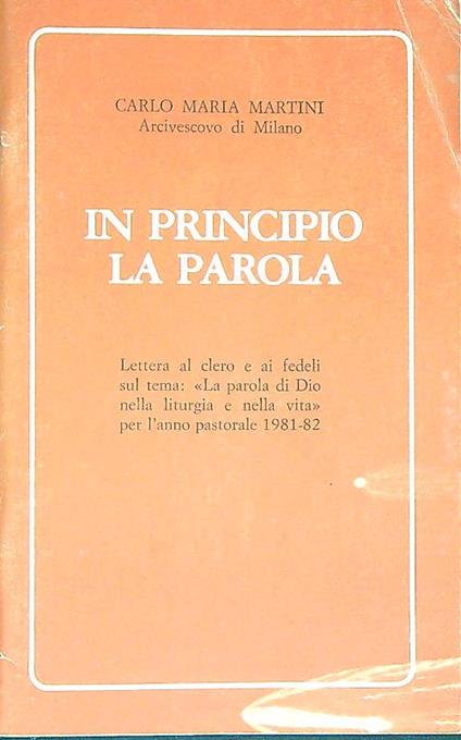 In principio la parola - Carlo Martini - copertina