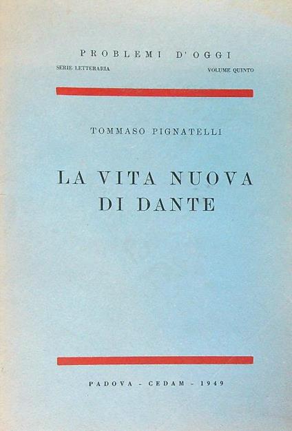 La vita nuova di Dante - Tommaso Pignatelli - copertina