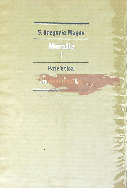 Moralia I - Gregorio Magno - copertina