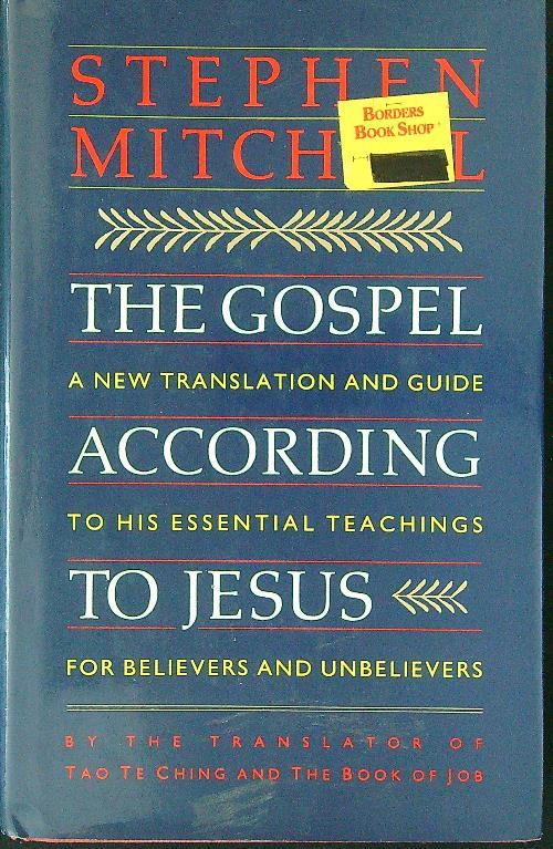 The  gospel according to Jesus - stephen Mitchell - copertina