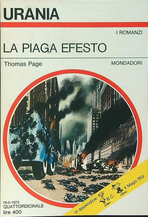 La  piaga efesto - Thomas Page - copertina