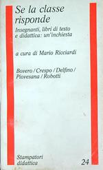 Se la classe risponde. Insegnanti, libri di testo e didattica