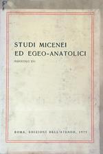 Studi Micenei ed Egeo-Anatolici fasc XVI