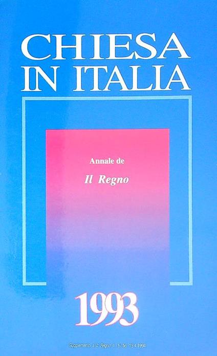 Chiesa in Italia 1993 - copertina