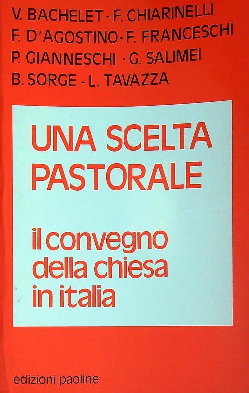 Una scelta pastorale - copertina