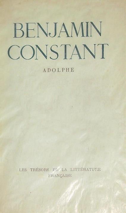 Adolphe - Benjamin Constant - copertina
