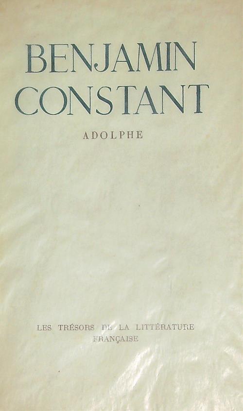 Adolphe - Benjamin Constant - copertina
