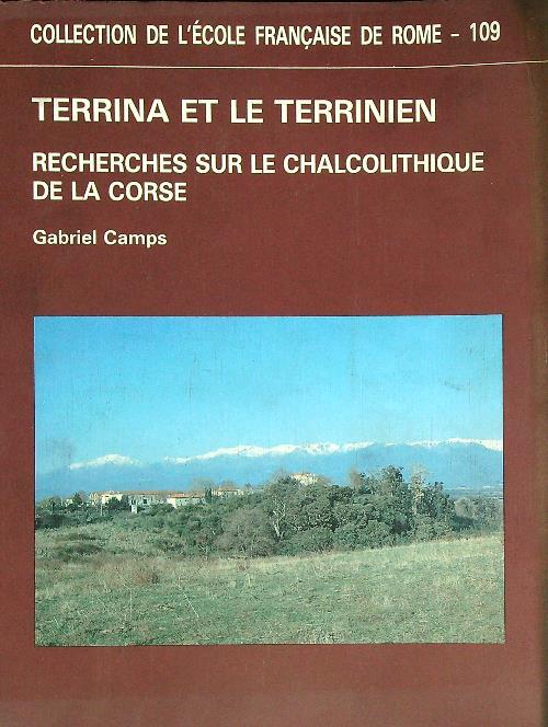 Terrina et le terrinien. Recherches sur le chalcolithique de la Corse - Gabriel Camps - copertina