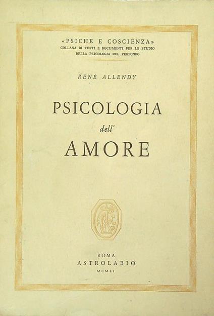 Psicologia dell'amore - Rene Allendy - copertina