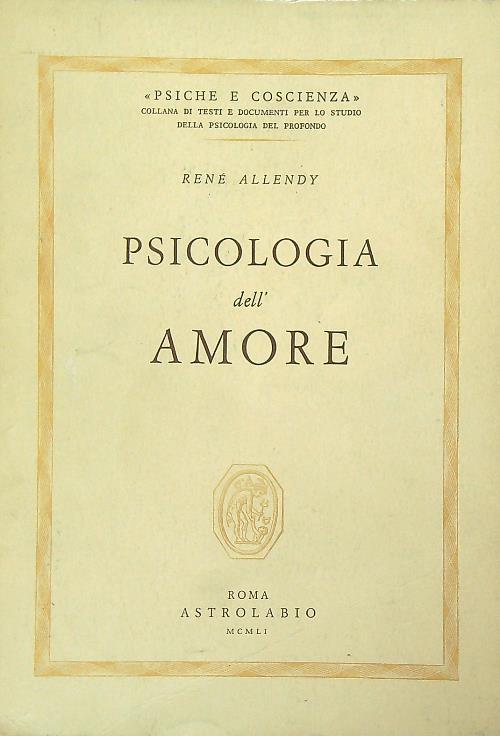 Psicologia dell'amore - Rene Allendy - copertina