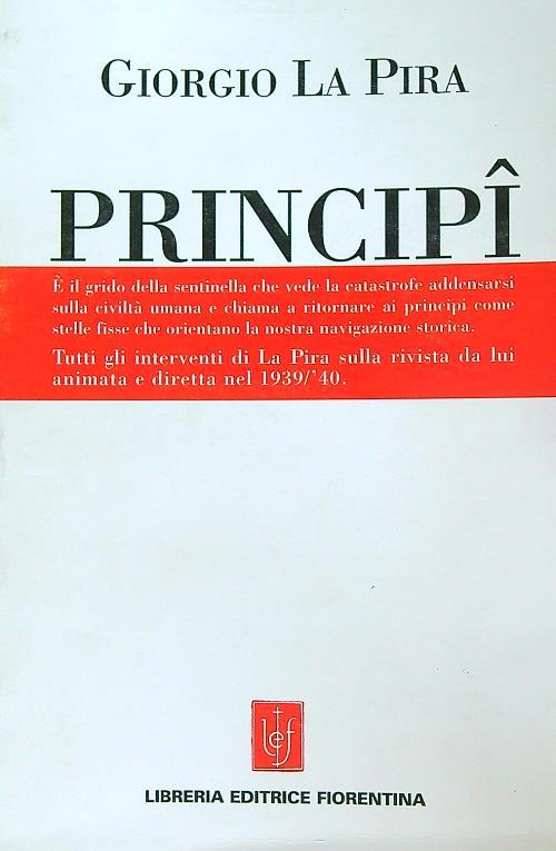 Principi - Giorgio La Pira - copertina