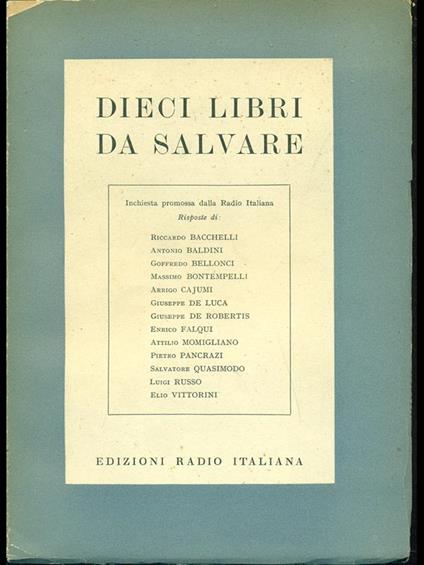 Dieci libri da salvare - copertina