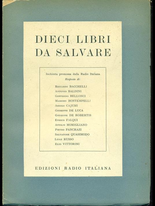 Dieci libri da salvare - copertina