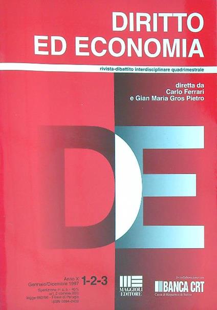 Diritto ed economia 1-2-3 / 1997 - copertina