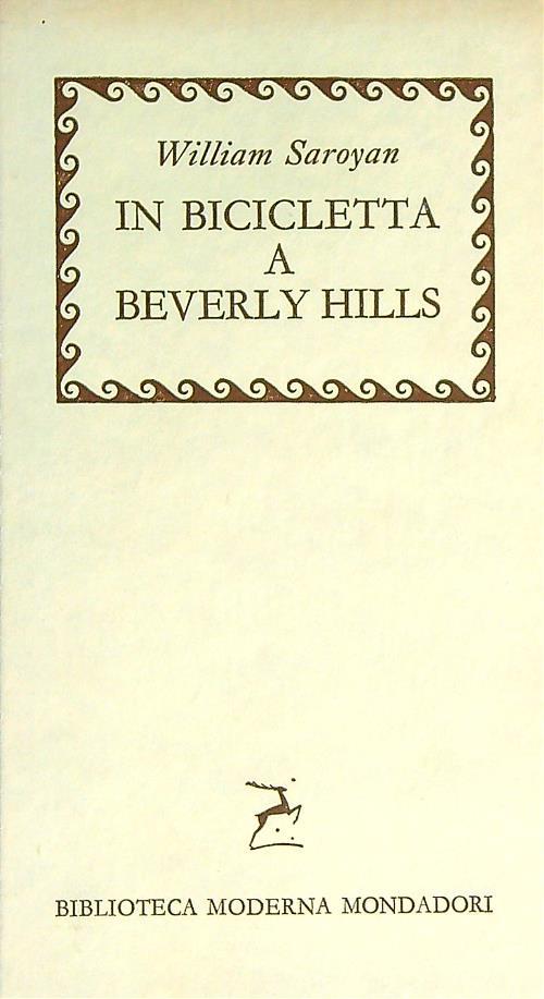 In bicicletta a Beverly Hills - William Saroyan - copertina