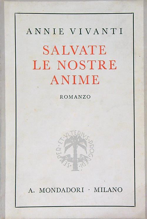 Salvate le nostre anime - Annie Vivanti - copertina