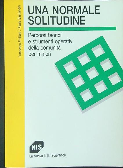 Una  normale solitudine - F. Emiliani - copertina