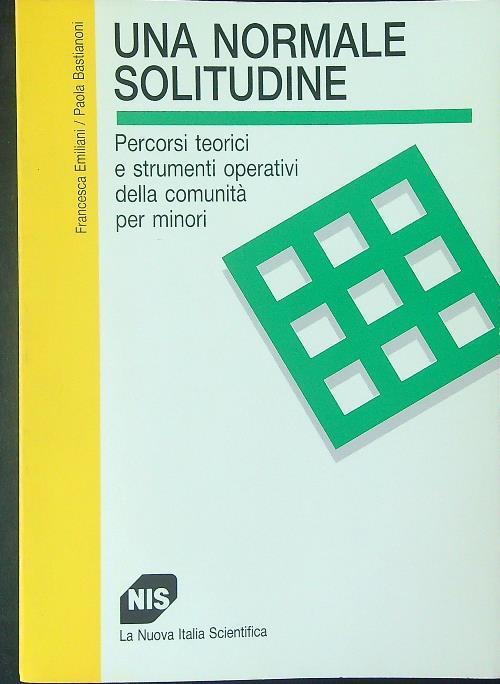 Una  normale solitudine - F. Emiliani - copertina