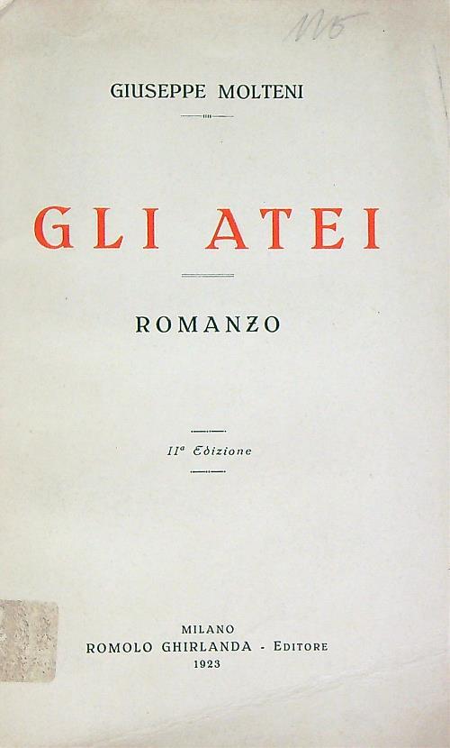 Gli atei - Giuseppe Molteni - copertina