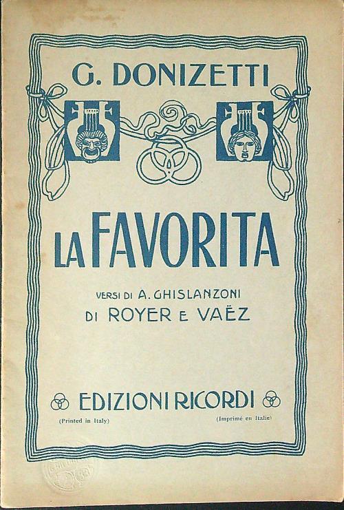 La  favorita - G. Donizetti - copertina
