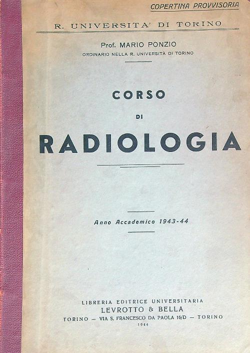 Corso di radiologia - Mario Ponzio - copertina