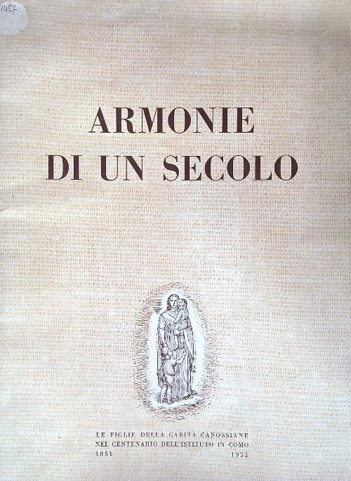 Armonie di un secolo - copertina