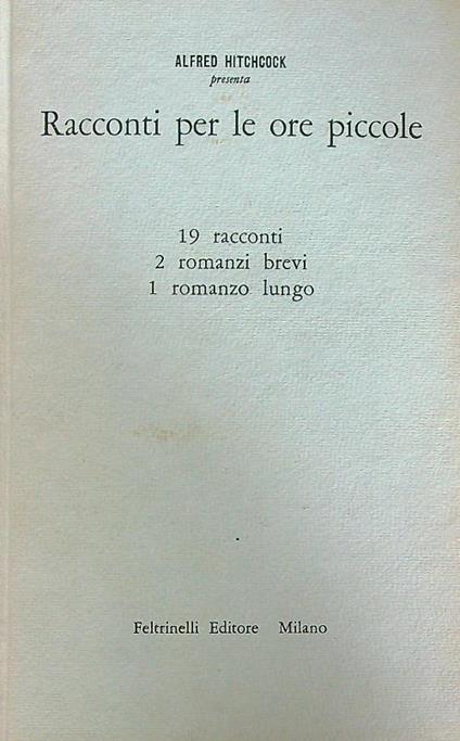 Racconti per le ore piccole - Alfred Hitchcock - copertina