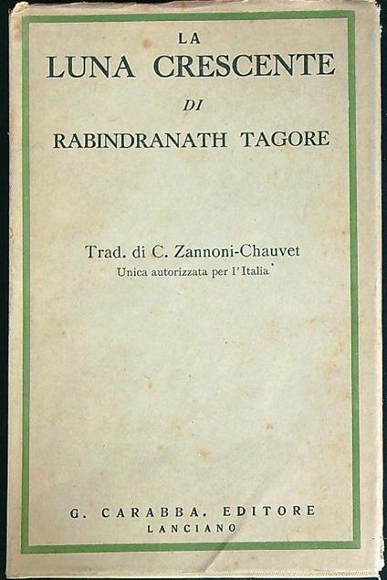 La Luna crescente - Rabindranath Tagore - copertina