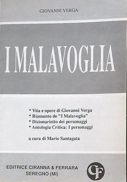 I malavoglia - Giovanni Verga - copertina