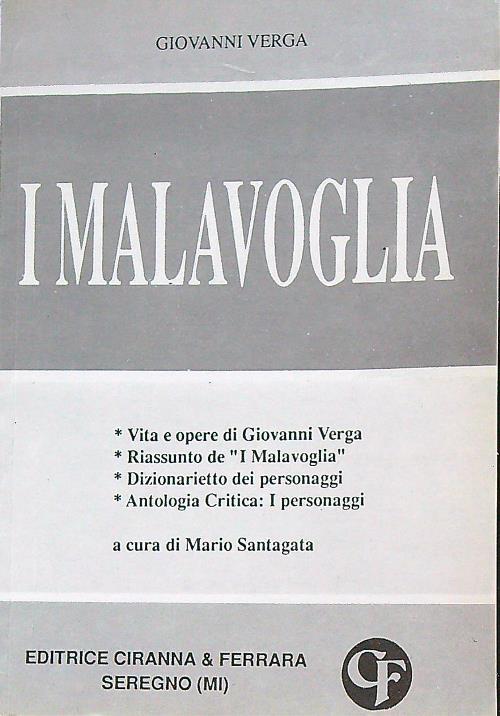 I malavoglia - Giovanni Verga - copertina