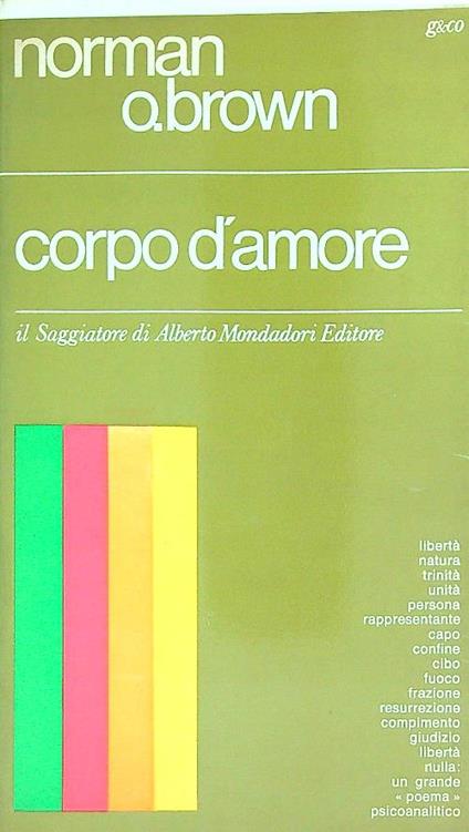 Corpo d'amore - Norman Brown - copertina