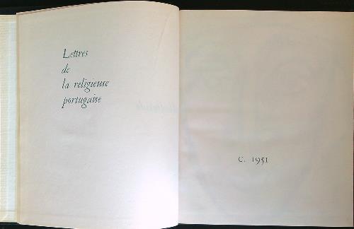 Lettres de la Religieuse Portugaise - Mariana Alcoforado - copertina