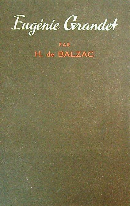 Eugene grandet - H balzac - copertina