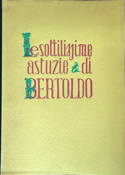 Le sottilissime astuzie di Bertoldo - Giulio Croce - copertina