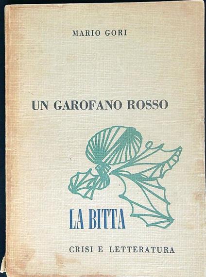 Un garofano rosso - Mario Gori - copertina