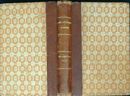 Les oeuvres libres Novembre 1923 - copertina