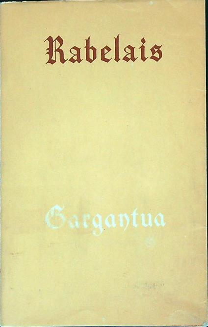gargantua - Rabelais - copertina