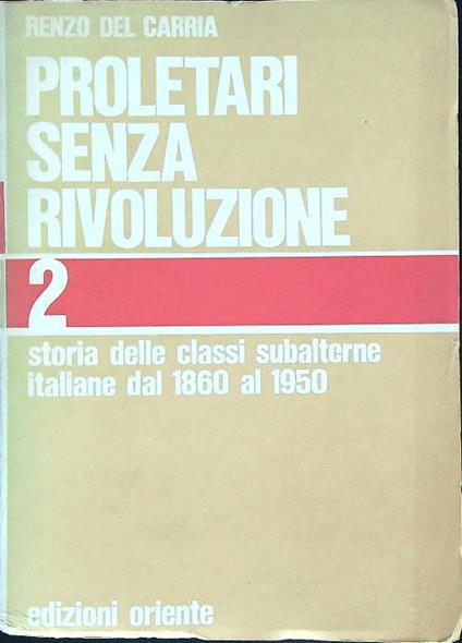 Proletari senza rivoluzione. Vol. 2 - Renzo Del Carria - copertina
